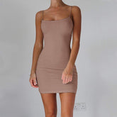 Summer Dress Spaghetti Strap Bodycon Mini Beach Sundress